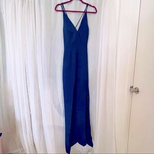 NWT Wayf Crossback Navy Maxi Dress with Slit Sz M
